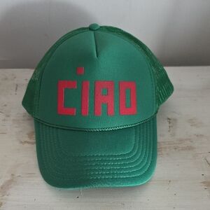 Clare V Ciao Trucker Hat In Green